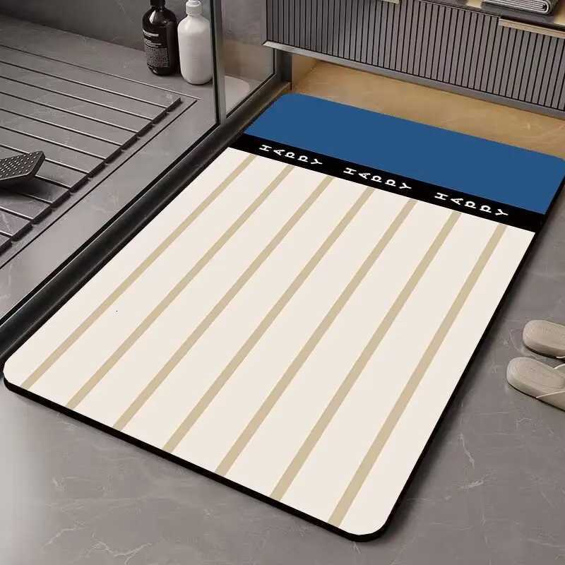 Toilet floor mat diatom mud toilet bathroom absorbent mat into the door quick drying household soft non-slip foot pad C251114-image-1084690640