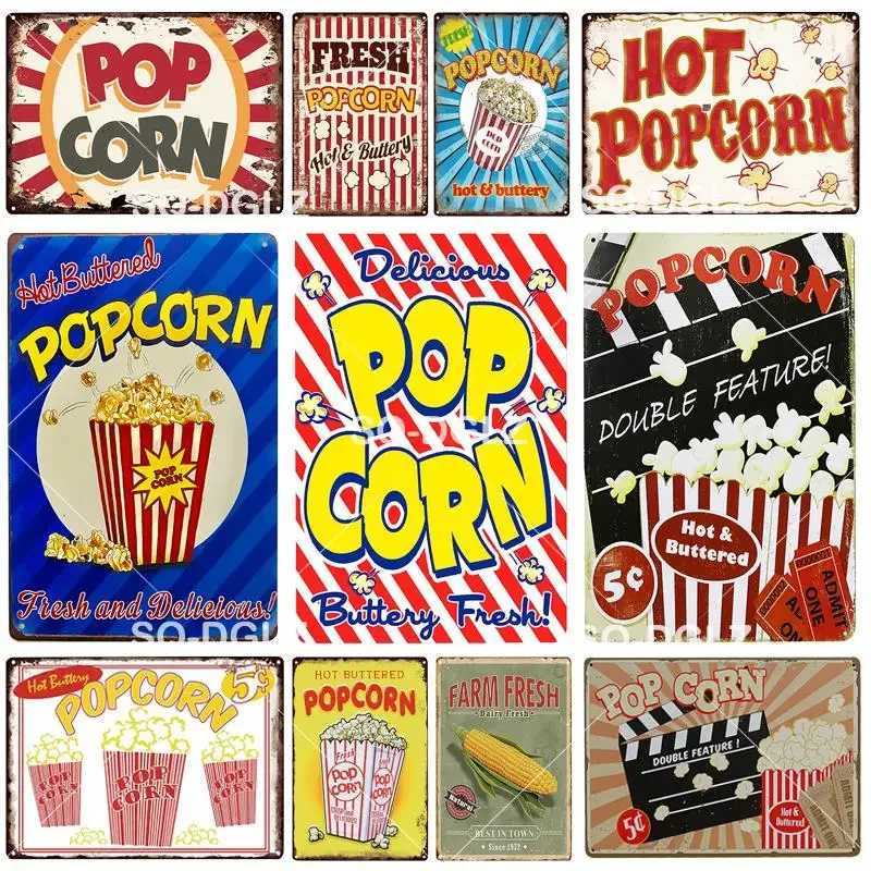 CORN Plaque Tin Sign Metal Sign Vintage Bar Decoration Italian Home Decor Wall Sticker Pub Painting Restaurant Poster GiftM251114-image-1084653566