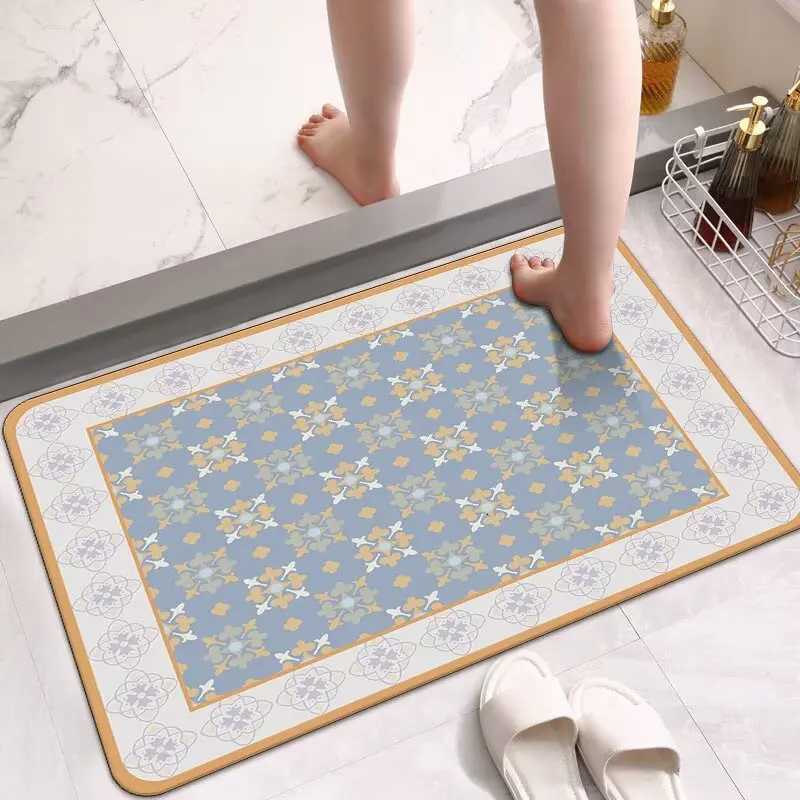 Toilet floor mat bathroom non-slip absorbent foot mat toilet door mat sink diatom mud quick-drying carpet C251114-image-1084691318
