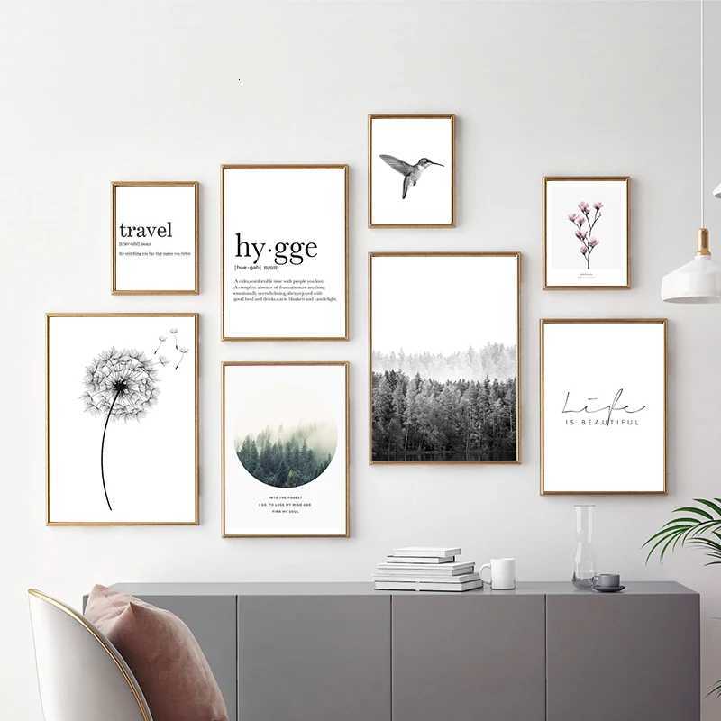 Bird Print Minimalist Wall Art Picture Canvas Painting Black and White Hummingbird Photography Scandinavian Poster Home DecorM251114-image-1084652681