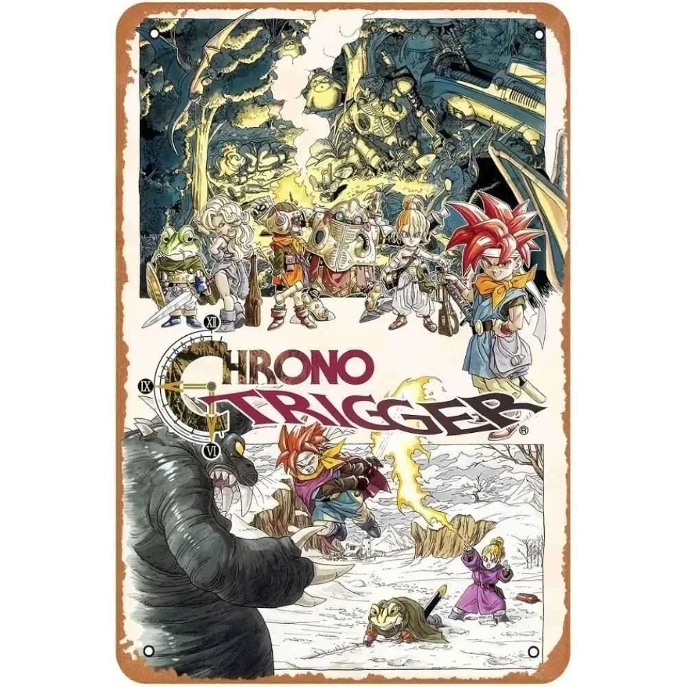 BARTRIGGEREDGE Vintage Wall Art Chrono Trigger Metal Sign Humorous Decor for Home Bar Garden ChristmasM251114-image-1084651135