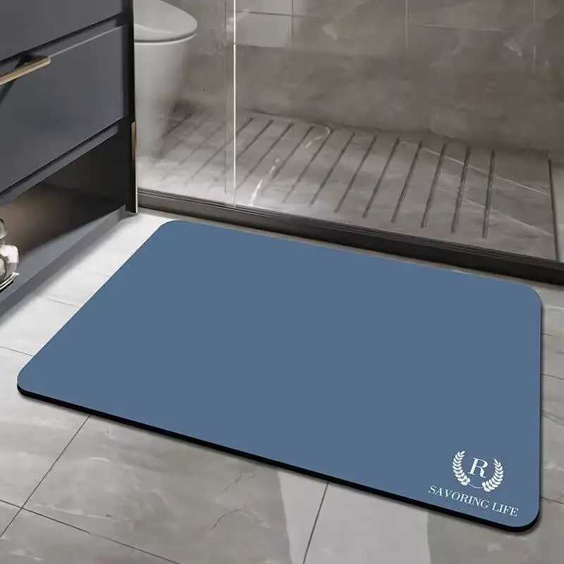 Bathroom and toilet diatomaceous earth floor mats door mats bathroom absorbent anti slip dirt resistant kitchen mats C251114-image-1084691210