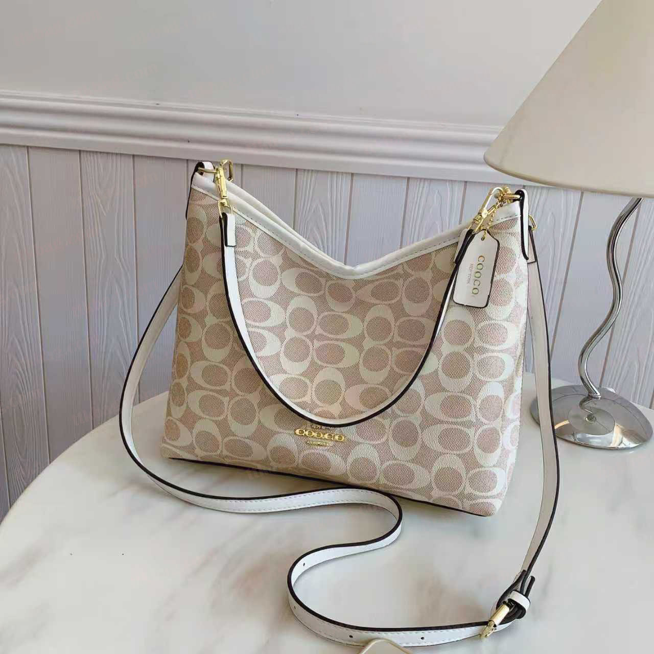 Wholesale City Bag High Quality Shoulder Bag Large Tote Bag Brown White Letters Canvas Handbag Women Crossbody Bag
