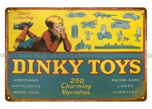 1937 Dinky Toys metal tin sign interior design for indoor spacesM251114-image-1084654899