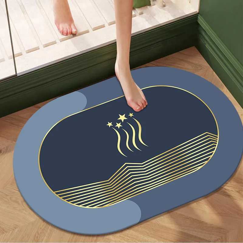 Bathroom floor mat diatom mud absorbent mat non-slip and dirt-resistant quick-drying toilet floor mat at the bathroom door C251114-image-1084690416