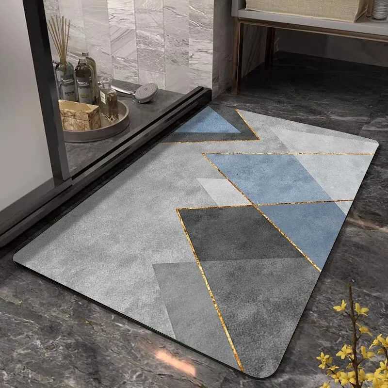 VIKAMA Modern Minimalist Floor Mat - Absorbs Water and Oil Quick-Drying Kitchen Floor Mat Bathroom Mat Home Decor C251114-image-1084691305