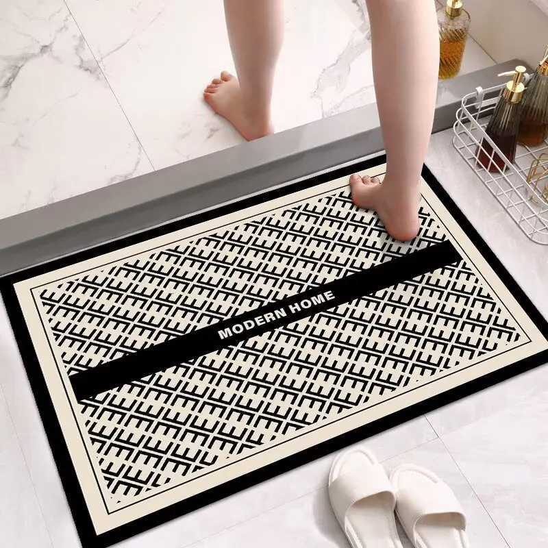 Diatom mud bathroom absorbent floor mat bathroom entry door non-slip mat household floor mat quick-drying leave-in mat C251114-image-1084691321