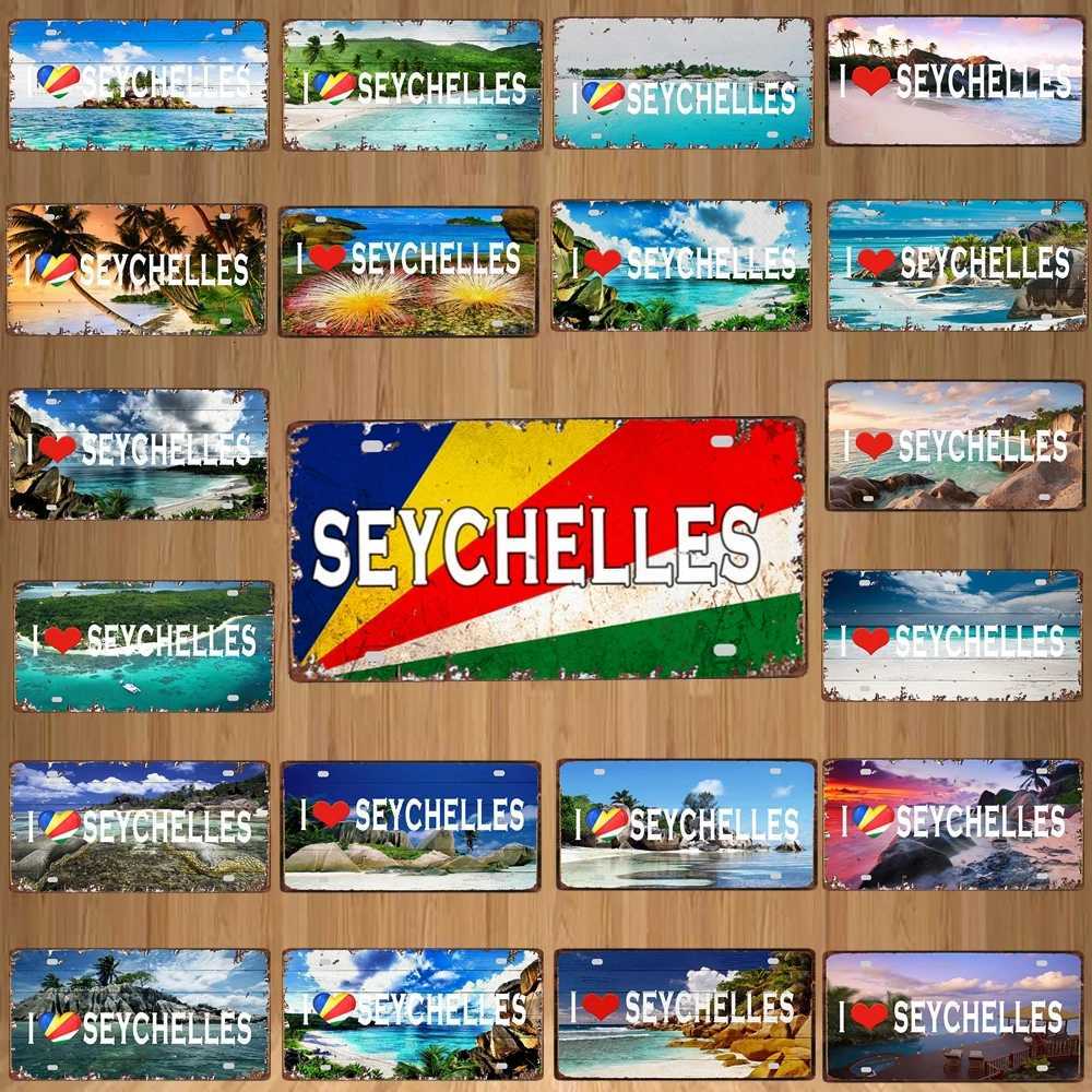 Seychelle City Tin Plate Travel Souvenir Vintage Metal Sign Wall Decor For Shop Home Bar Club Poster Customizable DC-1096BM251114-image-1084653372