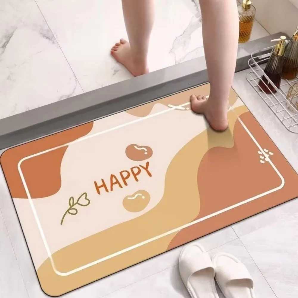 VIKAMA Diatomite Bathroom Water Absorbent Non Slip Floor Mats Bathroom Door Ins Style Abstract Cartoon Pattern Entry Foot Mat C251114-image-1084690464