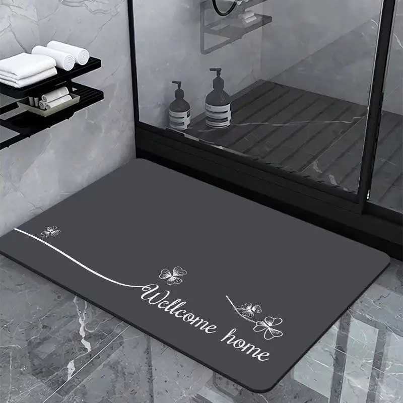Soft diatom mud floor mat Home entry door mat Home kitchen Bathroom toilet Water absorbent non-slip carpet floor mat C251114-image-1084690420