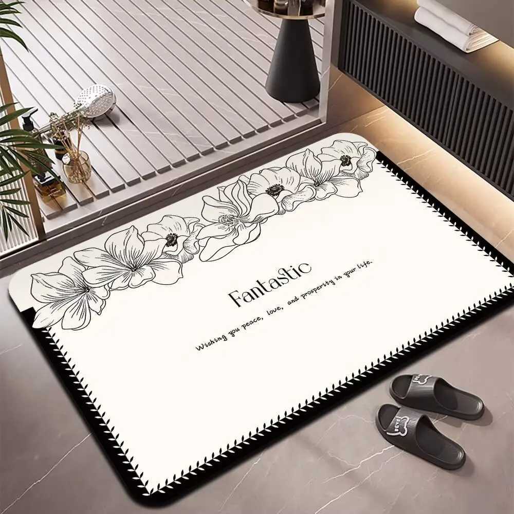 Bathroom floor mat diatom mud absorbent cushion non-slip mat toilet door entry foot mat toilet quick-drying mat C251114-image-1084690331
