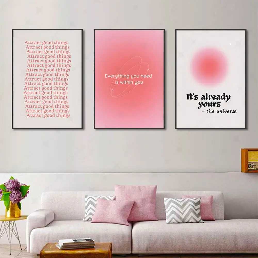 Positive Affirmations Aura Posters Manifestation Art Print Spiritual Trendy Wall Art Canvas Painting Living Room Decor PictureM251114-image-1084654119