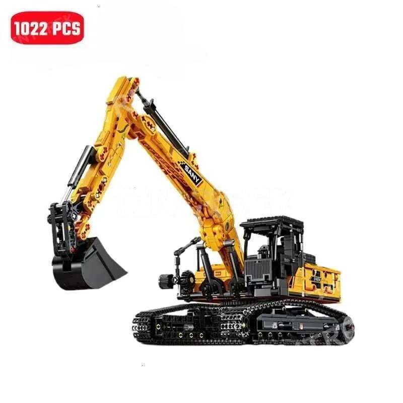 es 1022pcs BLOCK Excavator Models Building Blocks MOC City Construction Engineering Vehicle Bricks Educational Toys Boys Gift C251118-image-1085146002