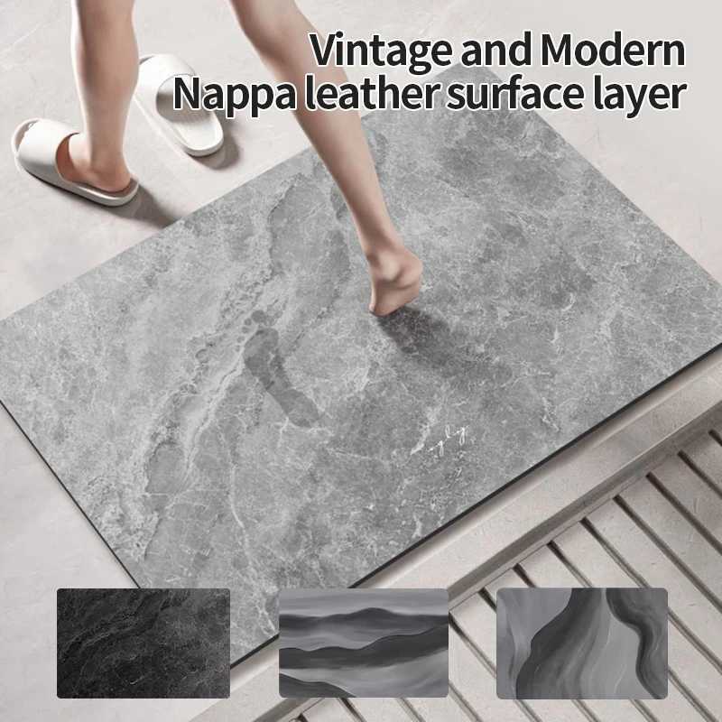 Diatomite Super Absorbent Non-slip Bathroom Mat Toilet Anti-skid Bathtub Foot Mat Kitchen Living Room Floor Mat Entrance Doormat C251114-image-1084690888