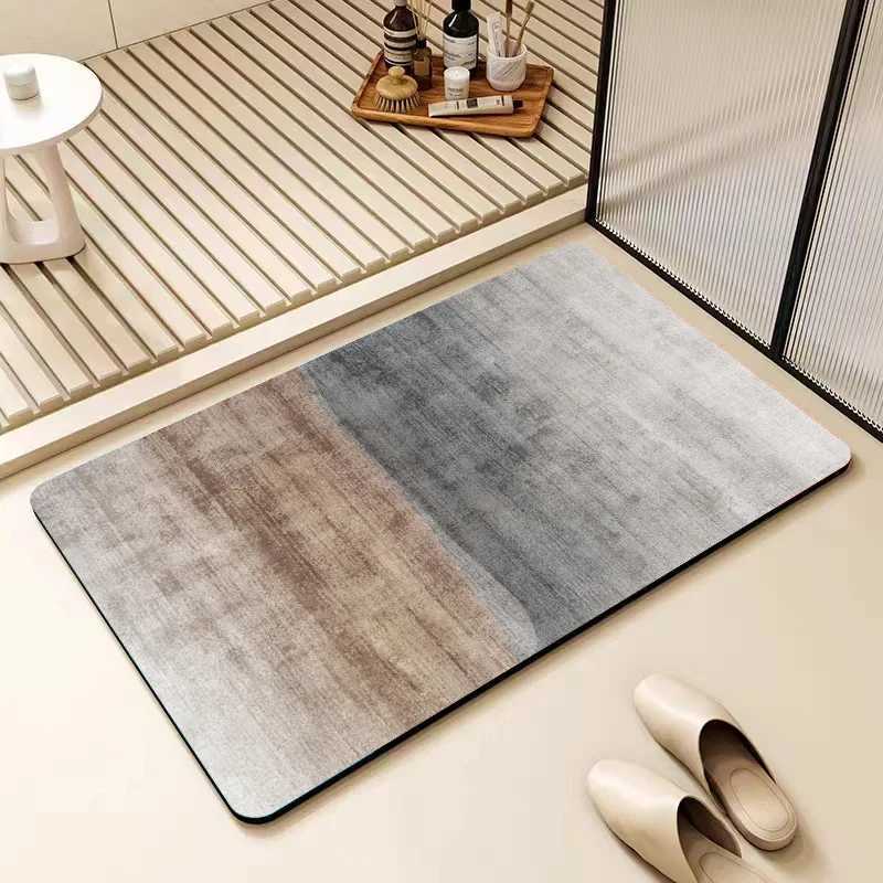 Diatom Mud Floor Mats Easy To Take Care of Bathroom Floor Mats Toilet Door Water Absorption Anti-slip Mats C251114-image-1084691209