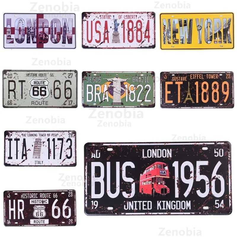 Vintage Metal Sign London City Tin Poster Car License Metal Plaque Plates Shabby Retro Iron Paintings Bar Garage Cafe Home DecorM251114-image-1084651312