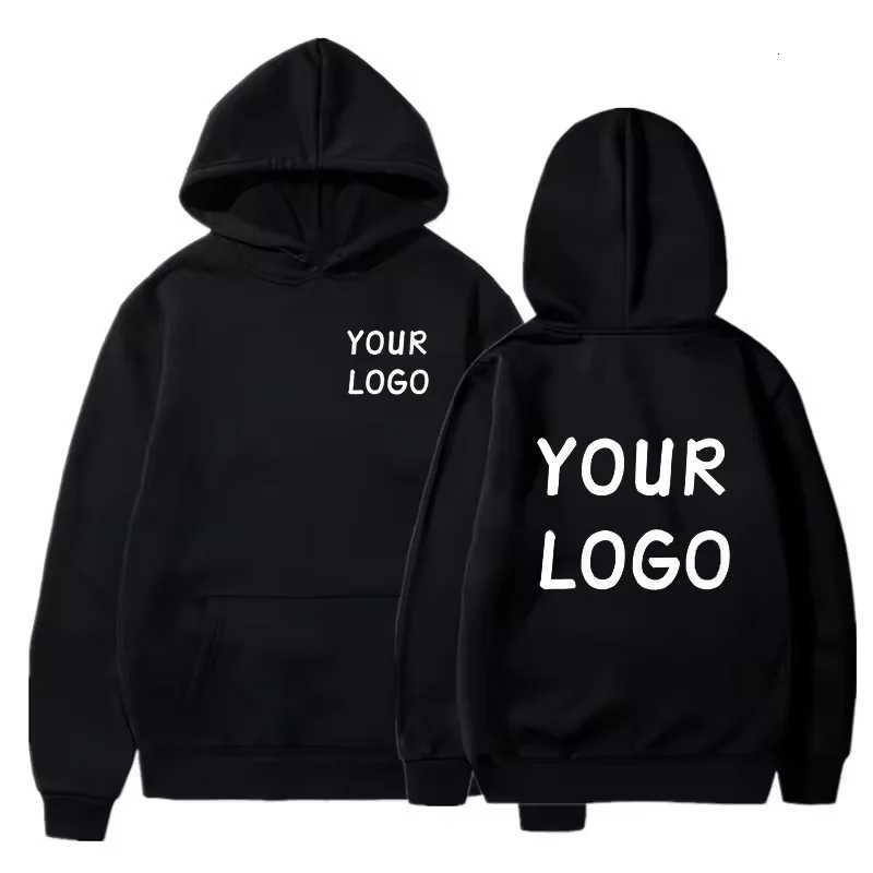 DIY Customize Your 2025 Autumn and Winter Mens and Womens Casual Pure Cotton Hoodie Street Personality Sweater Custom GiftT251114