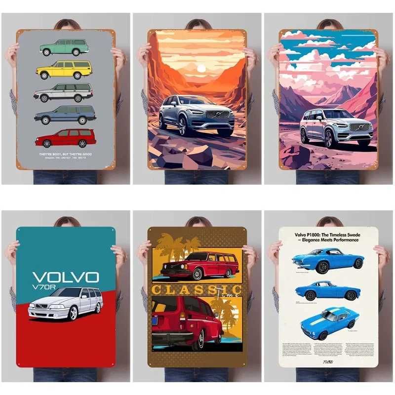 Volvo Metal Sign Cars Poster Vintage Home Decor Items Retro Tinplate Sign Plaque for Garage Wall Art Decoration Coffee Bar RoomM251114-image-1084653878