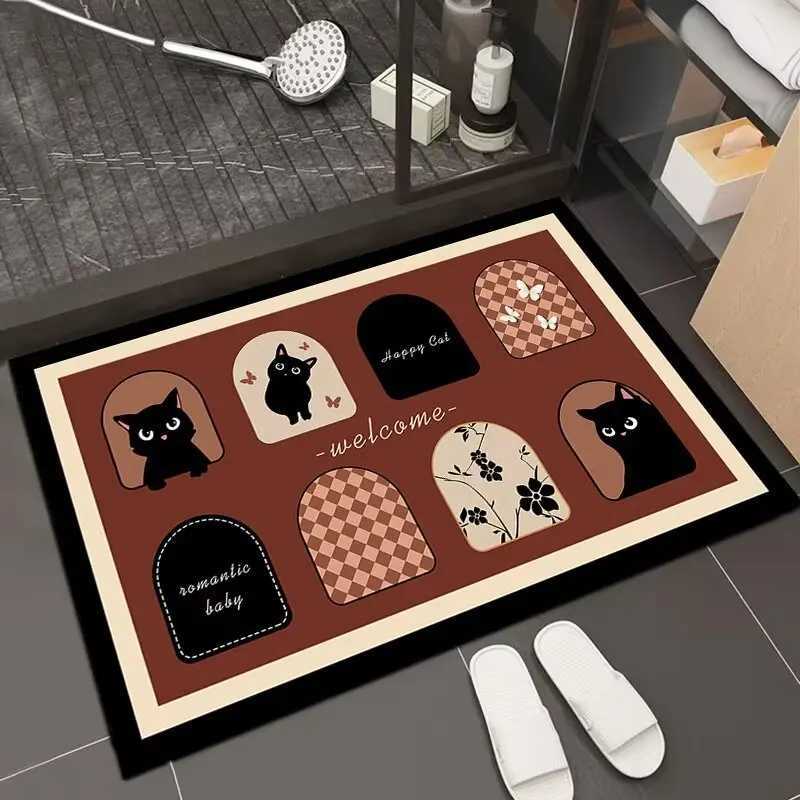 Diatom mud floor mat bathroom non-slip mat toilet absorbent foot mat door carpet household bathroom carpet C251114-image-1084690365