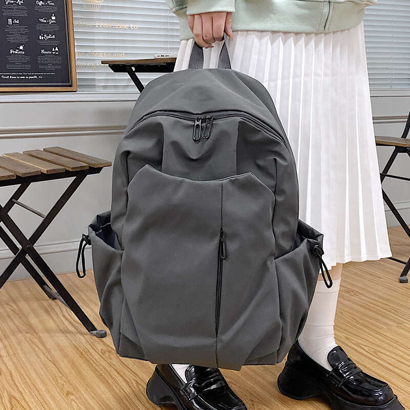 Waterproof New Solid Color Unisex Simple Casual Backpack for Middle High School, and College Students High-Value Lightweight001
