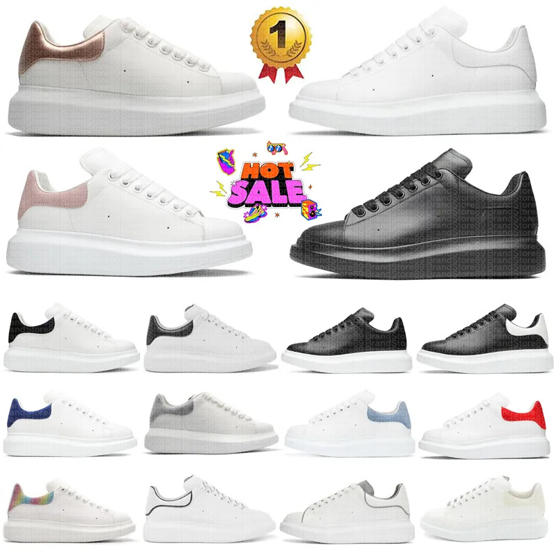 Designer sneakers oversized Tainers mcqueenn shoes men casual Shoes Fashion leather men women Sneaker Red Pink Glitter White Black Sole Women Men-image-922864564