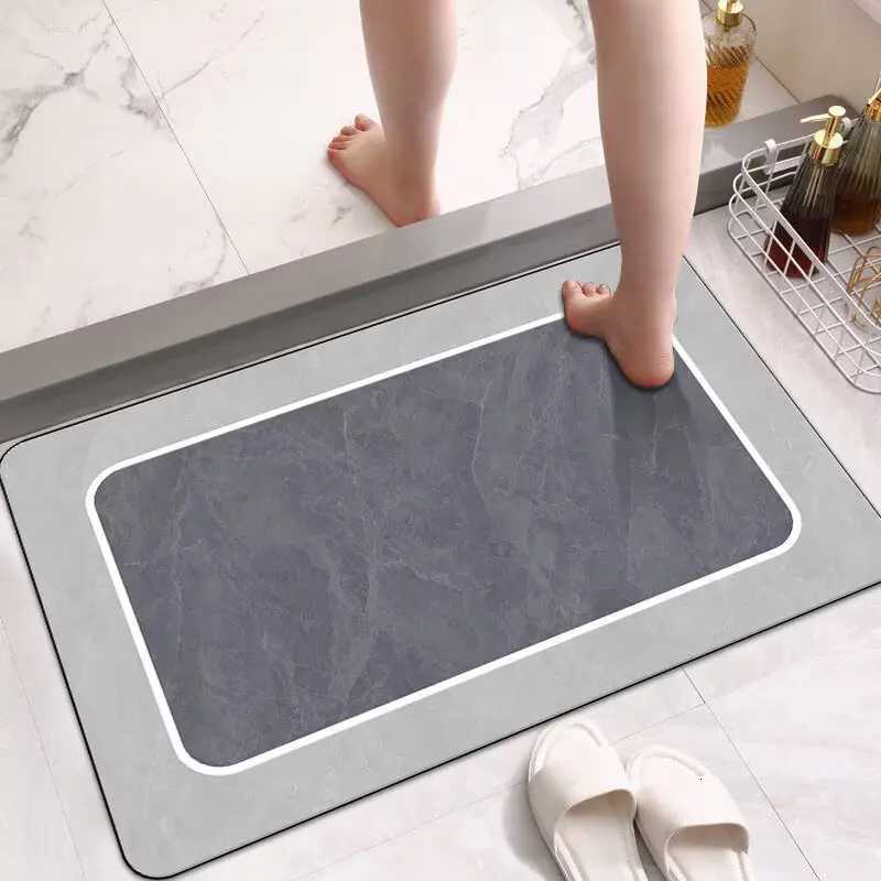 Diatom mud cushion quick-drying bathroom absorbent floor mat toilet entrance mat door carpet non-slip foot mat C251114-image-1084691267
