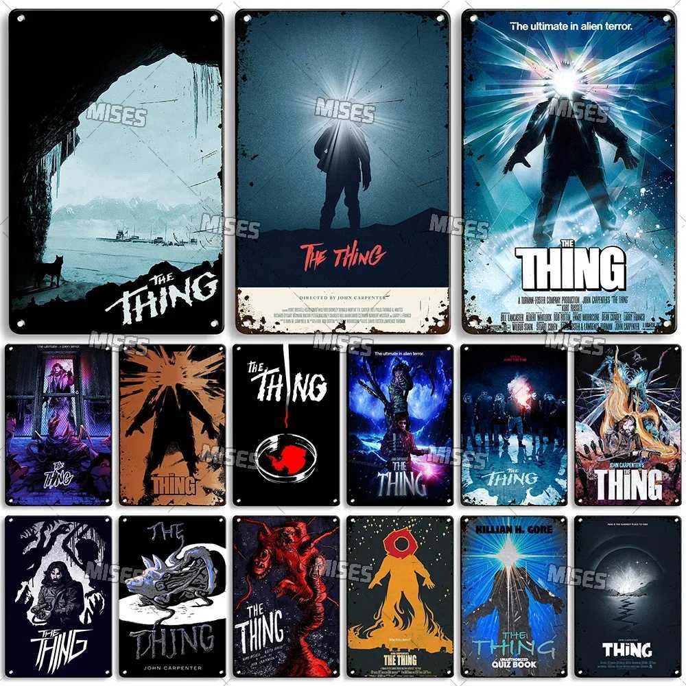 MISES Movie The Thing Metal Plaque Industrial Decor Metal Sign Vintage Metal Tin Sign Bar Home Metal Poster Old Decorative PlateM251114-image-1084653773