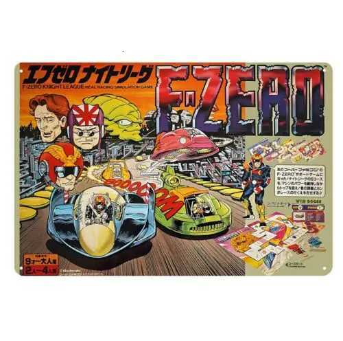 F-zero Video Game Metal Poster - Ningtendo Collectable Tin Sign 8x12inM251114-image-1084655110