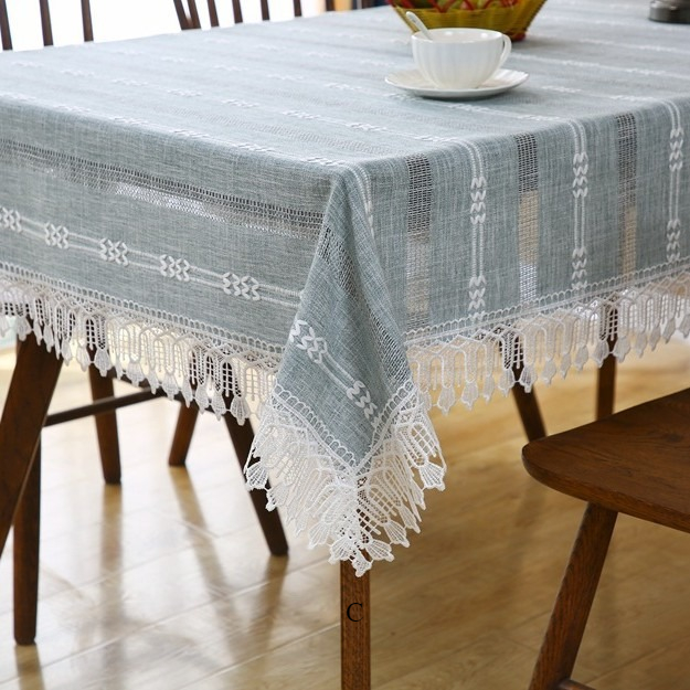 2026 Modern C 01 Simple Striped Tablecloth Dining Table Dust Mat-image-1084616915