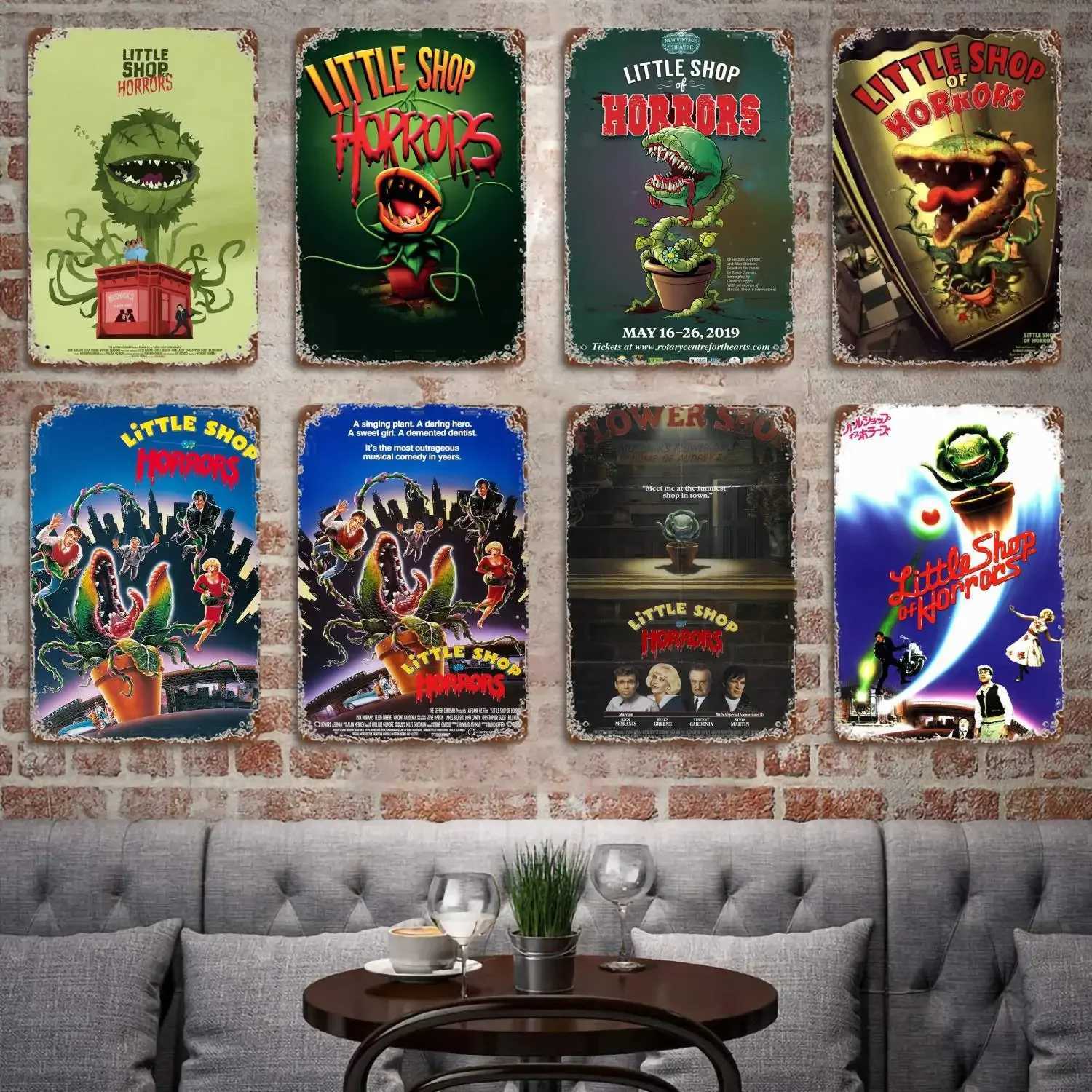Little shop of Horrors 1986 Movie Poster Vintage Tin Sign Metal Sign Decorative Plaque for Pub Bar Man Cave Club Wall DecorationM251114-image-1084654245