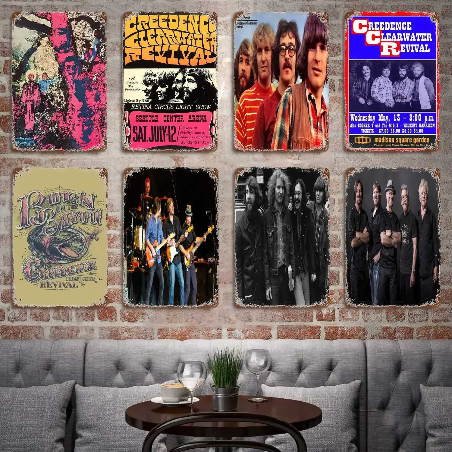 Creedence Clearwater Revival Decor Poster Vintage Tin Metal Sign Decorative Plaque for Pub Bar Man Cave Club Wall DecorationM251114-image-1084654538