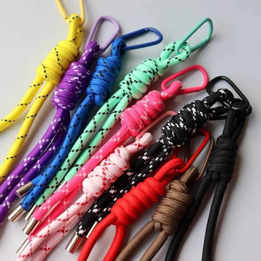 Anti Perdu Noeud Corde Porte-clés De Voiture Accessoire Clé Coloré Tressé Lanière Porte-clés En Nylon Tissé Pendentif Corde Charme Téléphone Pend