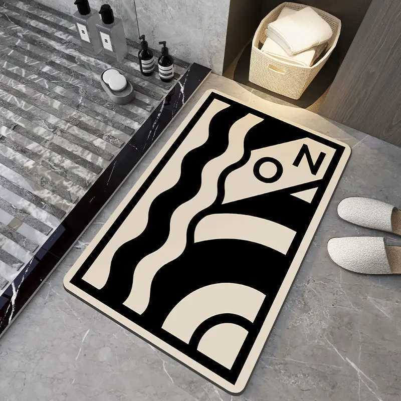 VIKAMA Simple Diatomite Carpet Bathroom Stain-resistant Easy to Clean Anti-slip Water-absorbent Floor Mat for Home Decoration C251114-image-1084691038