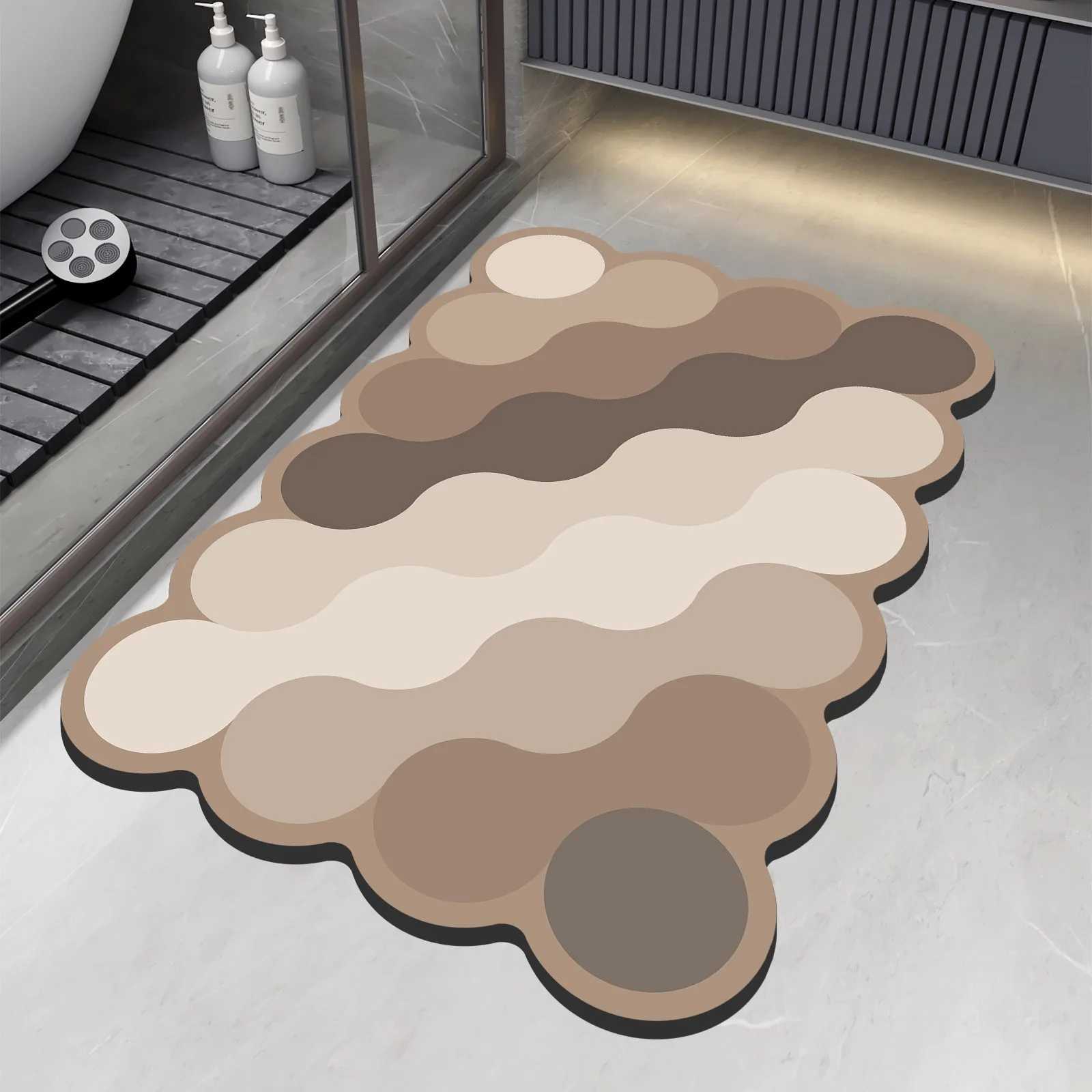 Luxury Diatomite Bathroom Shower Bath Mat Absorbent Foot Mats Non-slip Quick Dry Toilet Rugs Carpet Doormat Washable C251114-image-1084691512