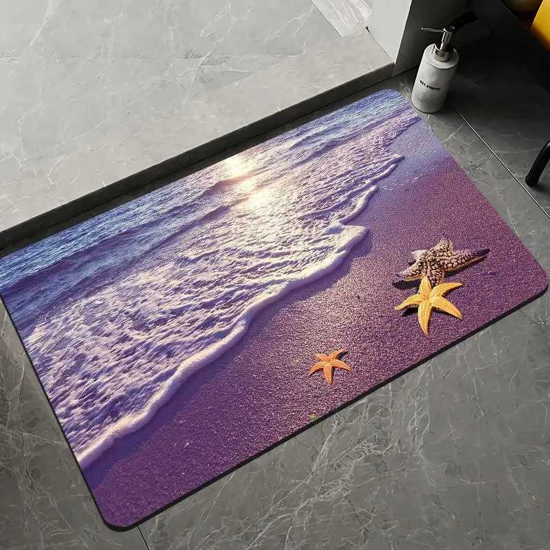 Diatom Mud Floor Mats Absorbent Quick-drying Bathroom Floor Mats Household Bathroom Wear-resistant Non-slip Foot Mats C2511147-image-1084726658