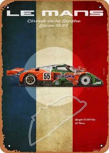 Le Mans Vintage 787B Metal Tin Sign Cars Racing Vintage Poster Man Cave DecorM251114-image-1084654812
