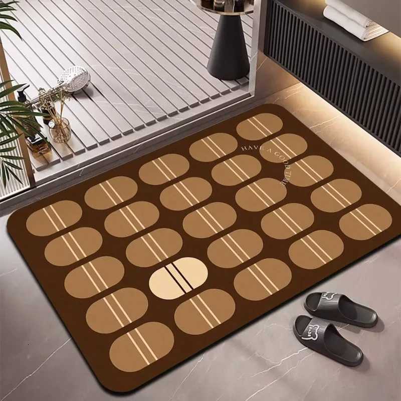 Home Soft Diatom Mud Bathroom Toilet Water Absorption Non-slip Floor Mat Toilet Door Foot Mat Toilet Carpet C251114-image-1084690936