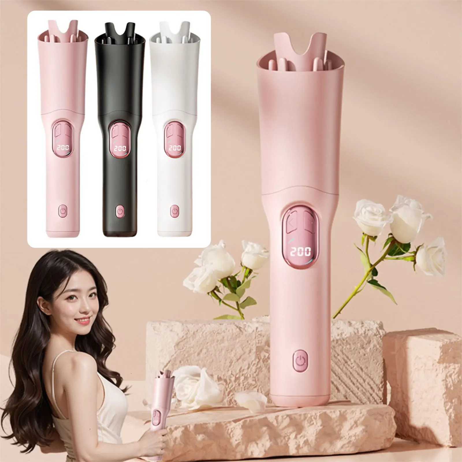 Wireless 32MM Hair Crimper for Loose Waves Portable Heated Barrel Curling Wand Quick Styling ToolT251114-image-1084583153