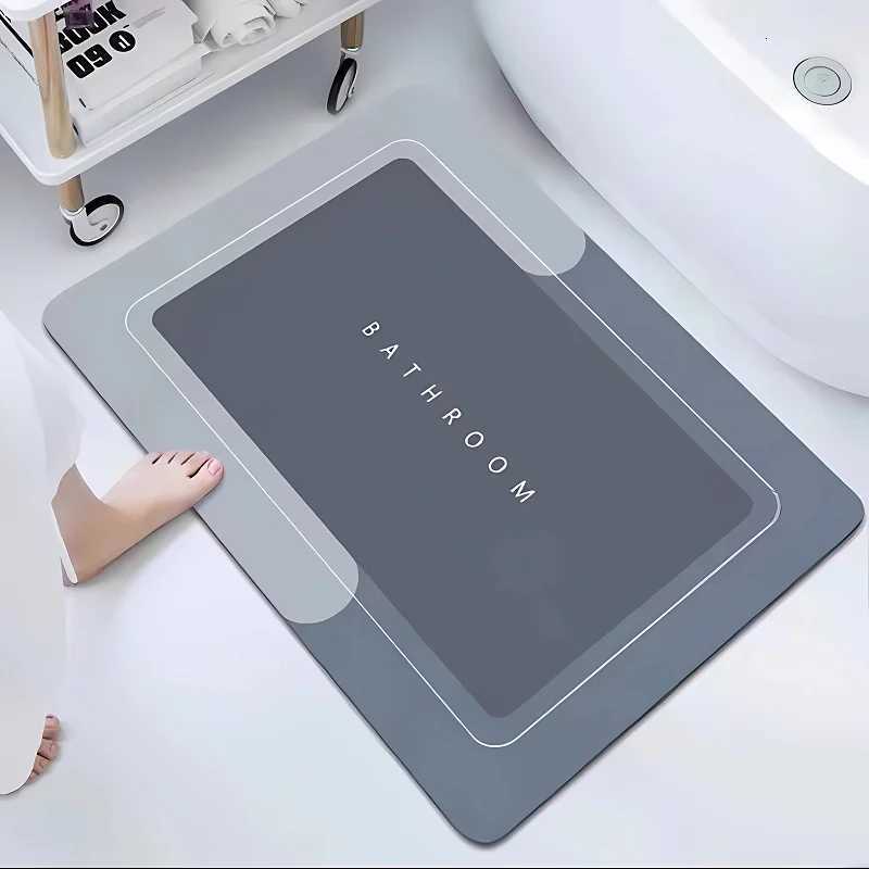 Super Absorbent Bathroom Anti-slip Mat Diatomaceous Earth Bathroom Mat Bathtub Mat Door Mat Shower Mat Easy To Clean Home C251114-image-1084691168