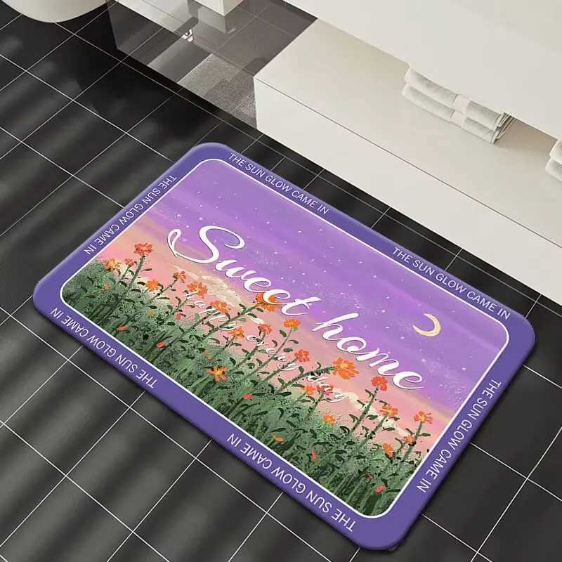 Bathroom floor mat toilet floor mat toilet shower room diatom mud water absorption non-slip quick-drying mat C251114-image-1084690777