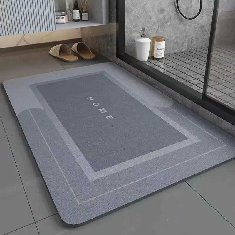 Bathroom Absorbent Floor Mat Anti Slip Diatomaceous Mud Foot Mat Quick Drying Toilet Anti Fall Toilet Door Mat Foot Mat C251114-image-1084690852