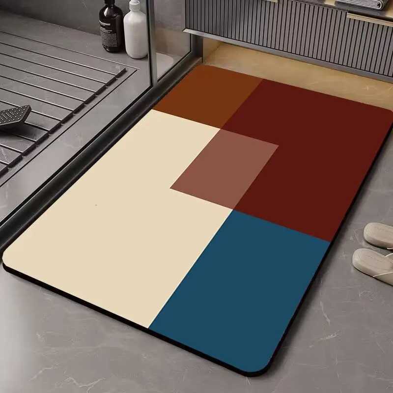 Bathroom floor mat bathroom door foot mat diatom mud absorbent non-slip mat toilet door mat quick-drying carpet mat C251114-image-1084690967