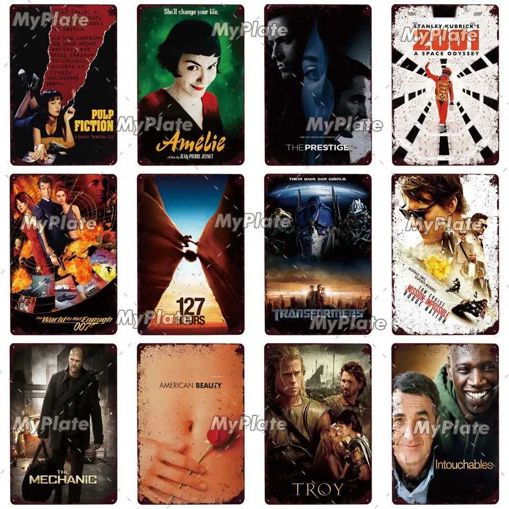 Classic Movie Tin Sign Metal Sign Retro Plaque Home Decor Metal Vintage Man Cave Bar Pub Club Home Wall DecorationM251114-image-1084653838