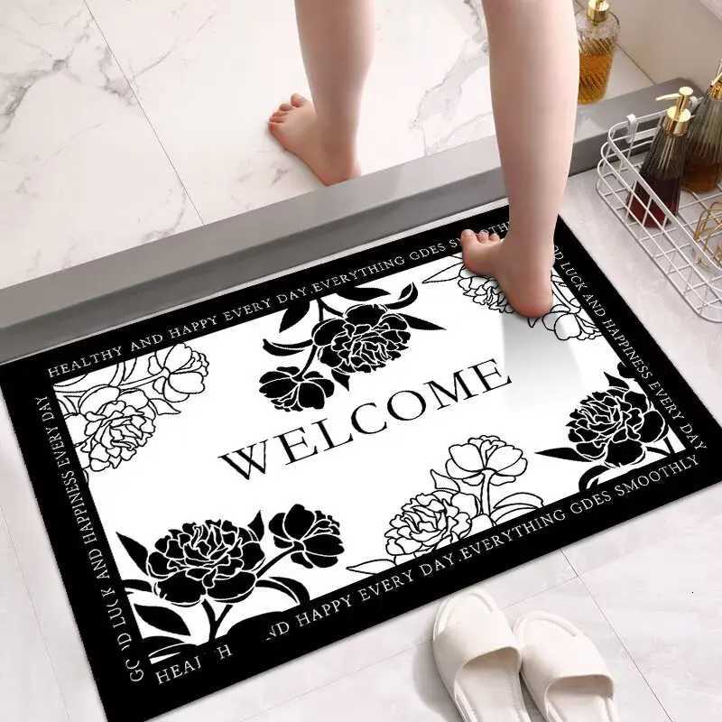 Bathroom floor mat Diatom mud water-absorbing quick-drying carpet Household bathroom door anti-skid foot pad C251114-image-1084690713