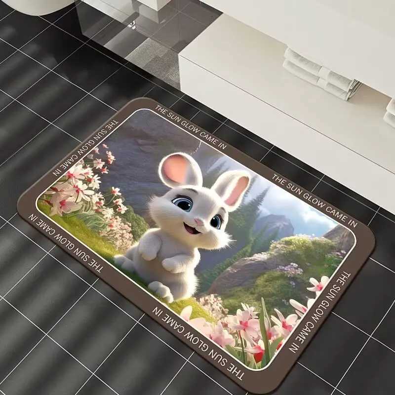 Diatom mud absorbent floor mat bathroom door entry non-slip foot mat bathroom toilet carpet C2511146-image-1084726655
