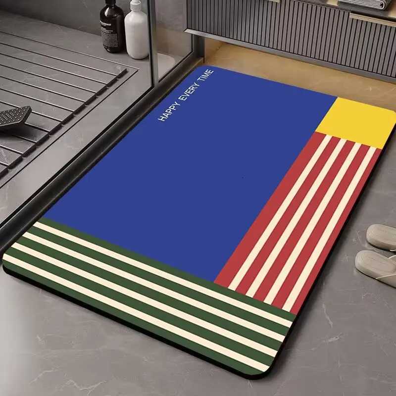 Bathroom floor mat toilet soft diatom mud super absorbent quick-drying foot pad anti-skid and anti-drop household carpet C251114-image-1084690429