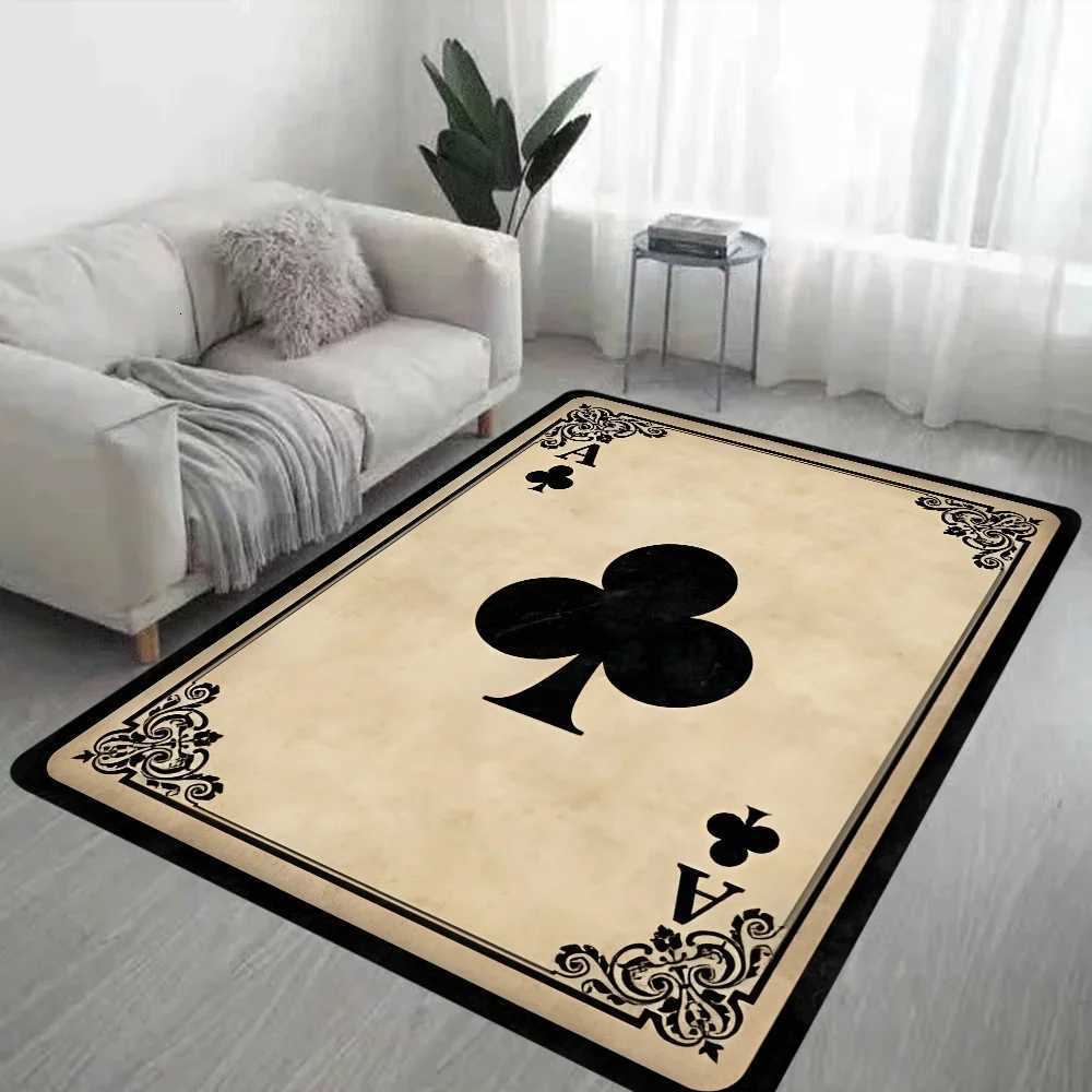 Tufting-Poker Card Floor Mat Bathroom Mat Kids Room Bedroom Decoration Balcony Anti-Slip Doormat Living Room Welcome Rug C251114-image-1084690925