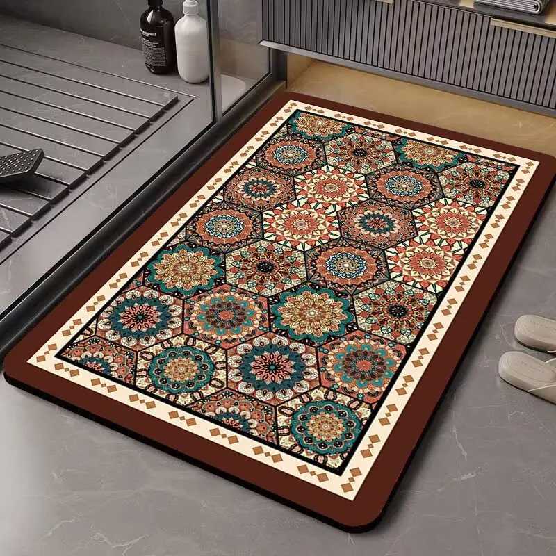 German bathroom floor mat toilet special cartoon absorbent non-slip mat toilet door diatom mud mat C251114-image-1084691159