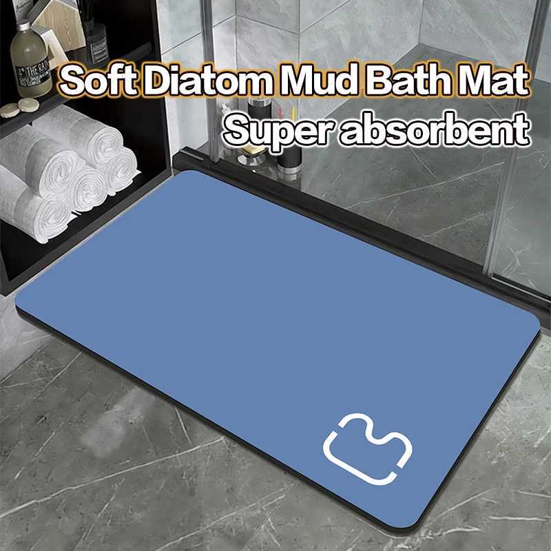 Luxury Diatomite Bath Mat Bathroom Foot Mats Super Absorbent Quick Dry Anti-Slip Shower Rugs Toilet Carpet Washable C251114-image-1084690776