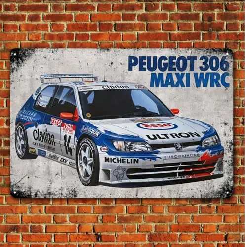 n1306 Maxi Wrc Racing Car Metal Poster - 20x30cm Garage Tin SignM251114-image-1084653713